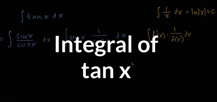 integral of tan x