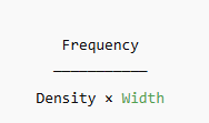 Frequency Density Triangle