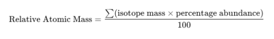 Relative Atomic Mass Formula