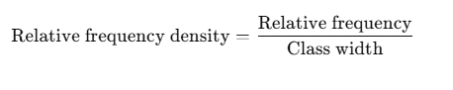 Relative Frequency Density Formula