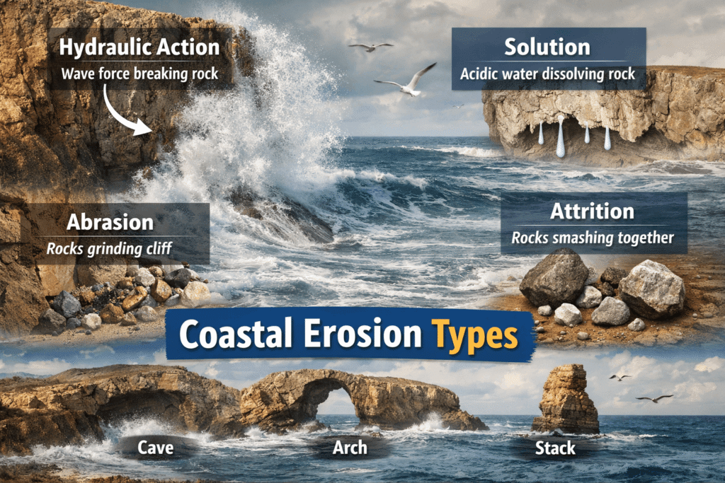 Coastal Erosion Types