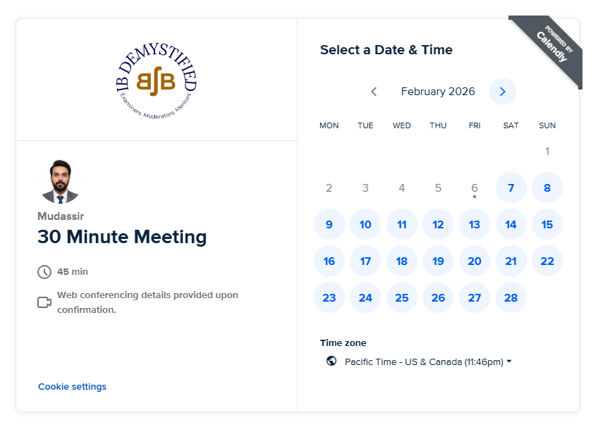 Booking Zoom Consultation