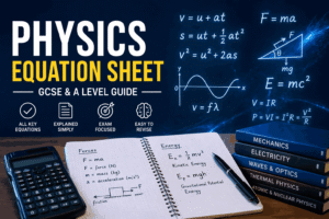 Physics Equation Sheet (GCSE & A Level Guide)