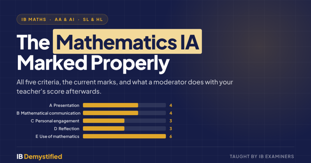 Mathematics Internal Assessment: How Your 20 Marks Are Really Awarded